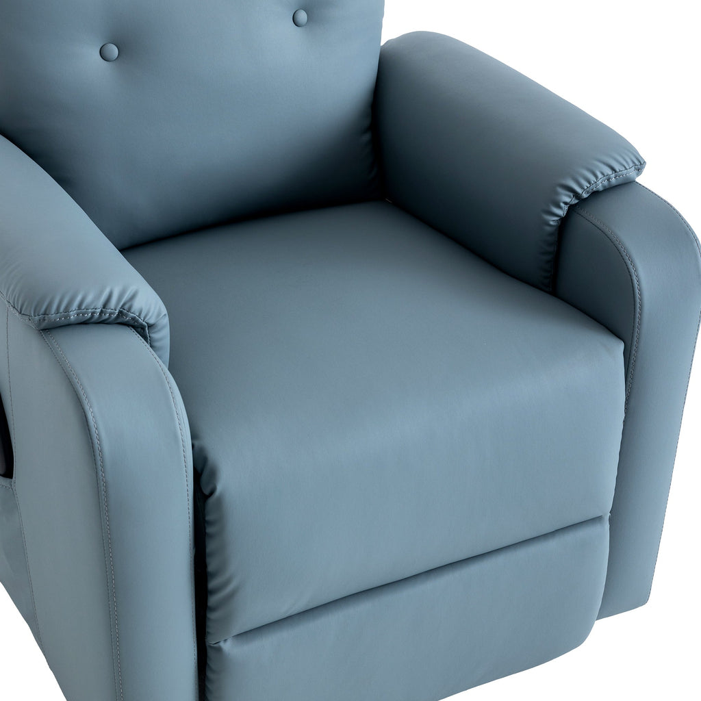 Massage Recliner Chair With Side Pocket, Adjustable Massage and Heating Function