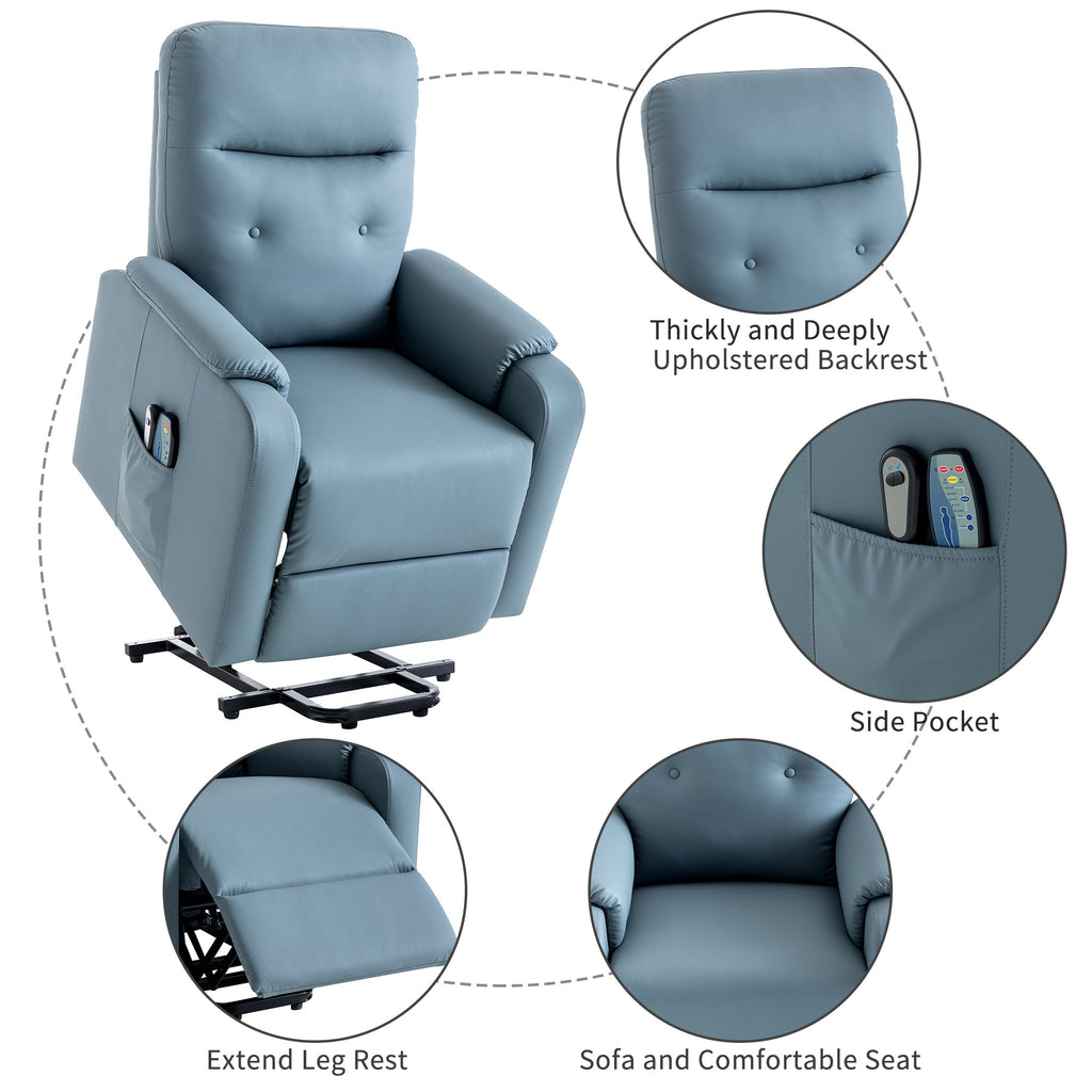 Massage Recliner Chair With Side Pocket, Adjustable Massage and Heating Function