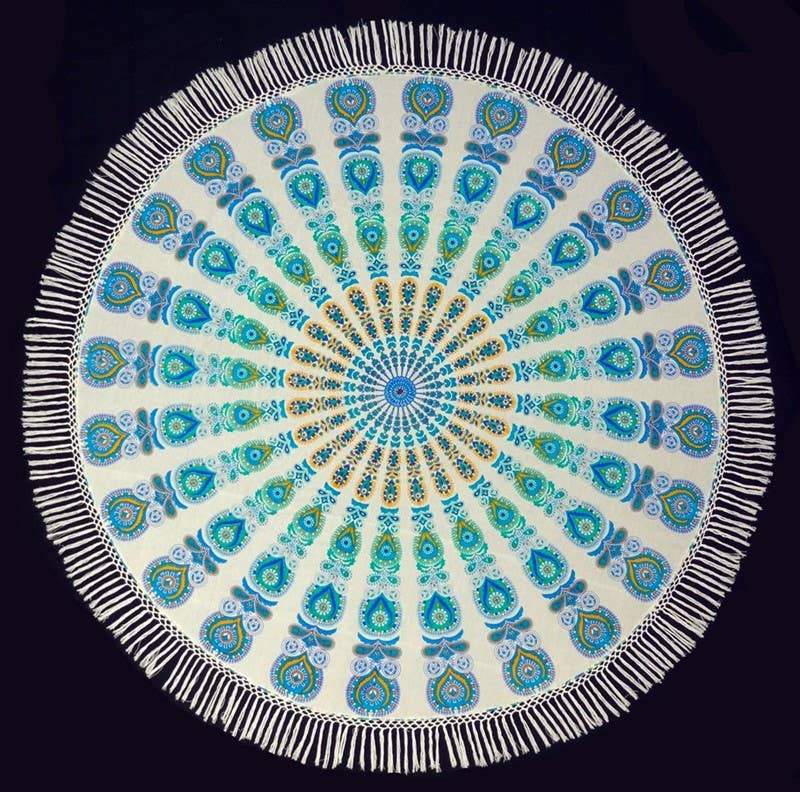 Boho Mandala Tapestry Table Cloth Wall Cover Beach Round Blanket