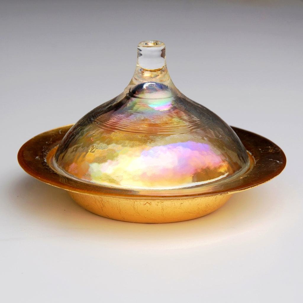 RABAT 5.5" Gold/Pearl Covered Dish