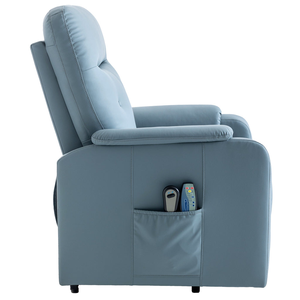 Massage Recliner Chair With Side Pocket, Adjustable Massage and Heating Function