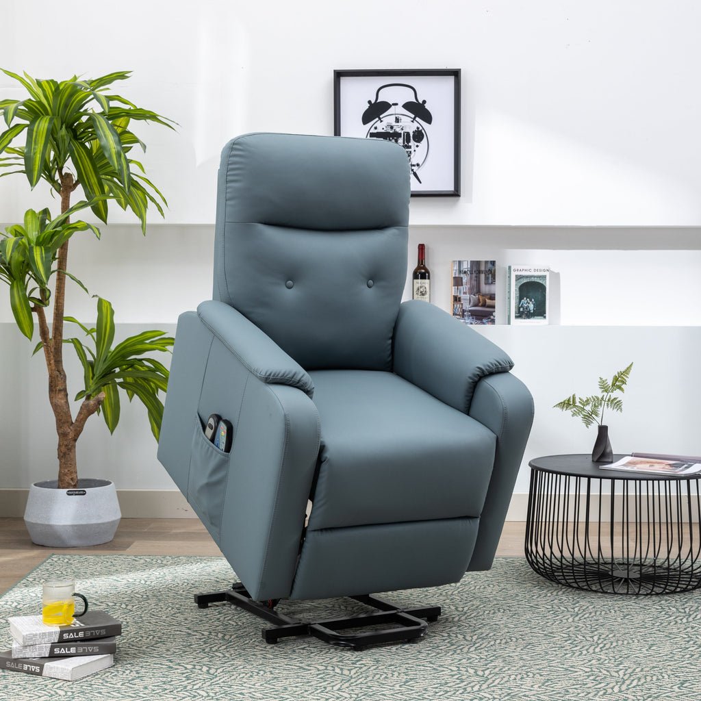 Massage Recliner Chair With Side Pocket, Adjustable Massage and Heating Function