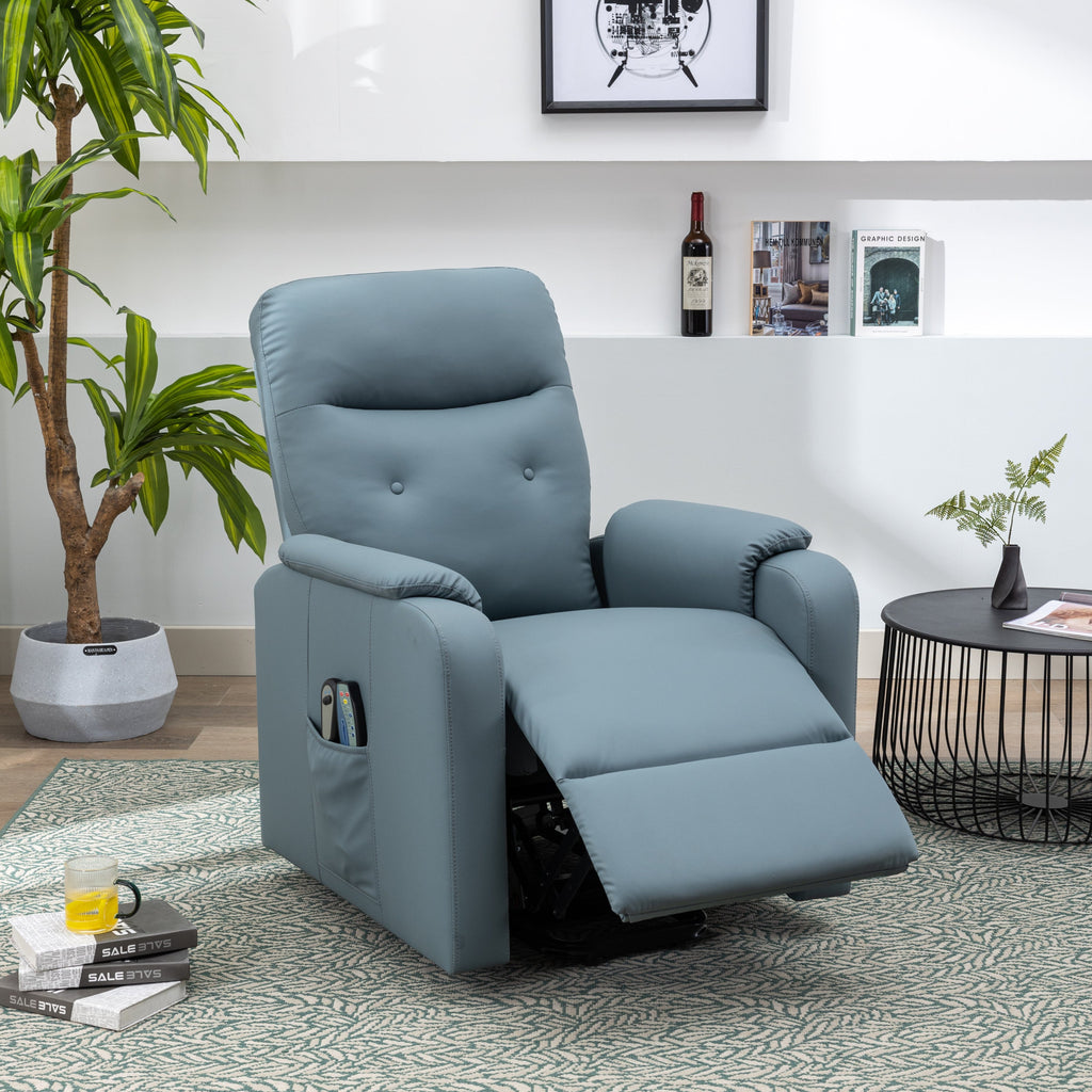 Massage Recliner Chair With Side Pocket, Adjustable Massage and Heating Function