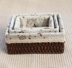 Delectable Garden Wicker Baskets (Set of 3) for organizing and storage