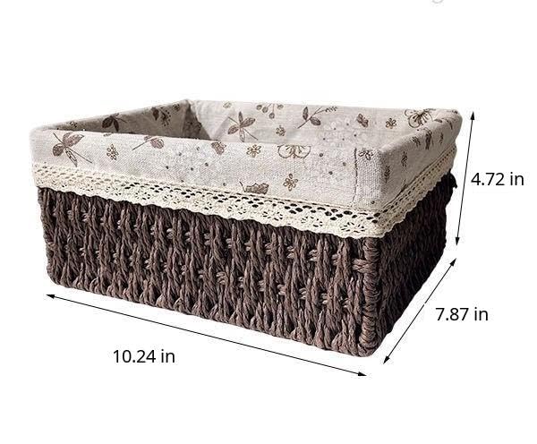 Delectable Garden Wicker Baskets (Set of 3) for organizing and storage, beautiful home decor.