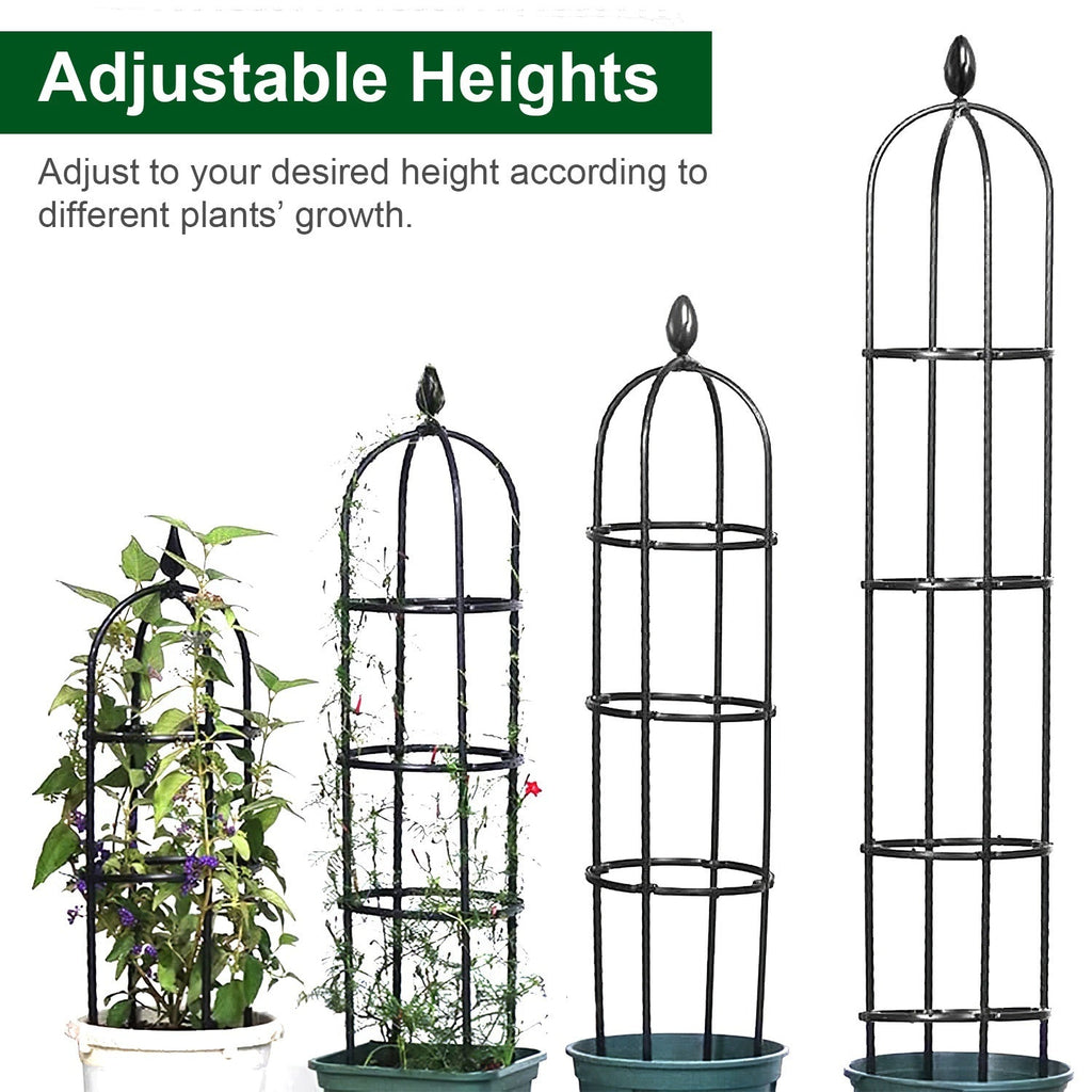 2 Packs Garden Obelisk Trellis 5.9FT Plants Tower for Climbing Plants