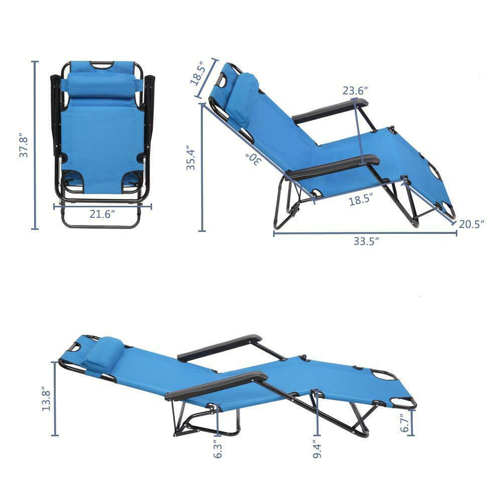 Folding Reclining Chairs, Portable Zero Gravity Chair, Outdoor Lounge Chair