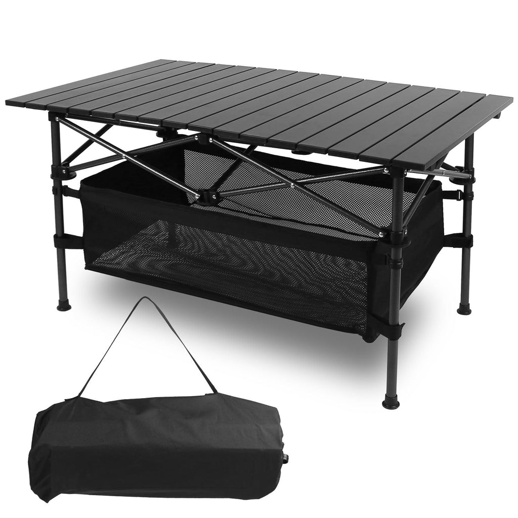 Portable Aluminum Roll-Up Picnic BBQ Table  With Carrying Bag Heavy Duty