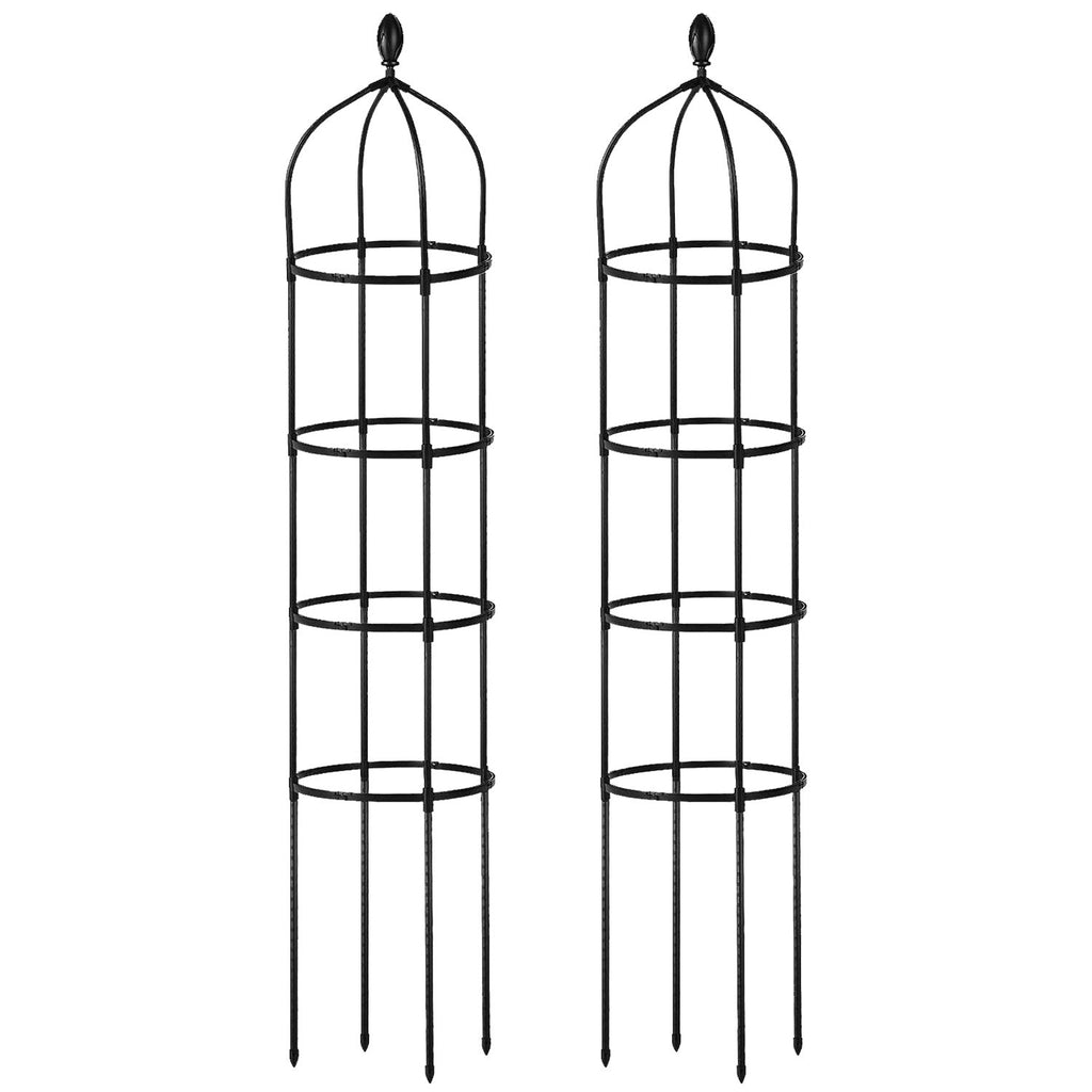 2 Packs Garden Obelisk Trellis 5.9FT Plants Tower for Climbing Plants