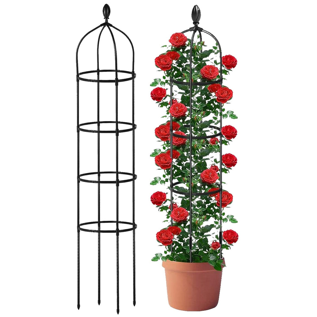 2 Packs Garden Obelisk Trellis 5.9FT Plants Tower for Climbing Plants