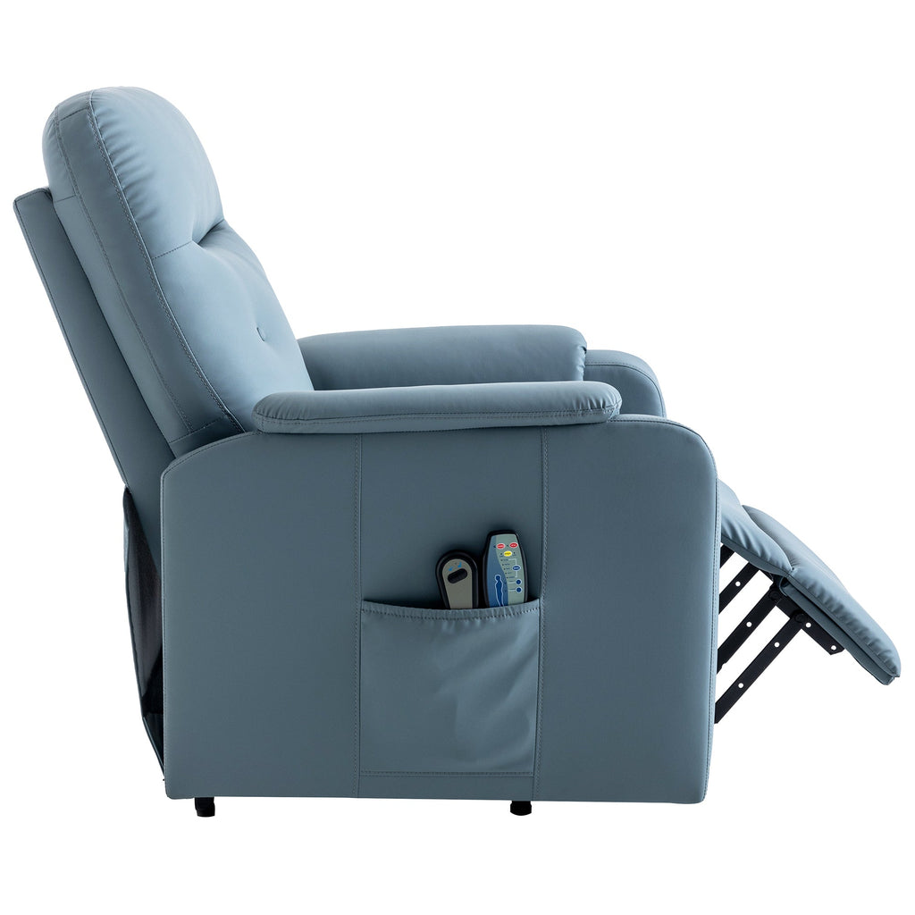 Massage Recliner Chair With Side Pocket, Adjustable Massage and Heating Function