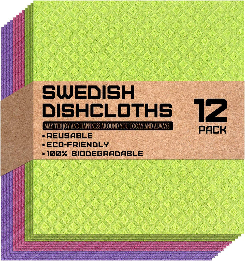 Eco Sponge Cloths Swedish Dishcloths Compostable Cleaning Cloth 2 Pack